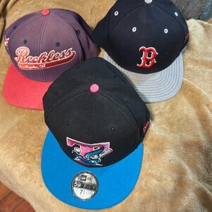 3 basketball hats